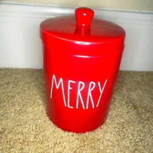 Rae Dunn MERRY bathroom jar